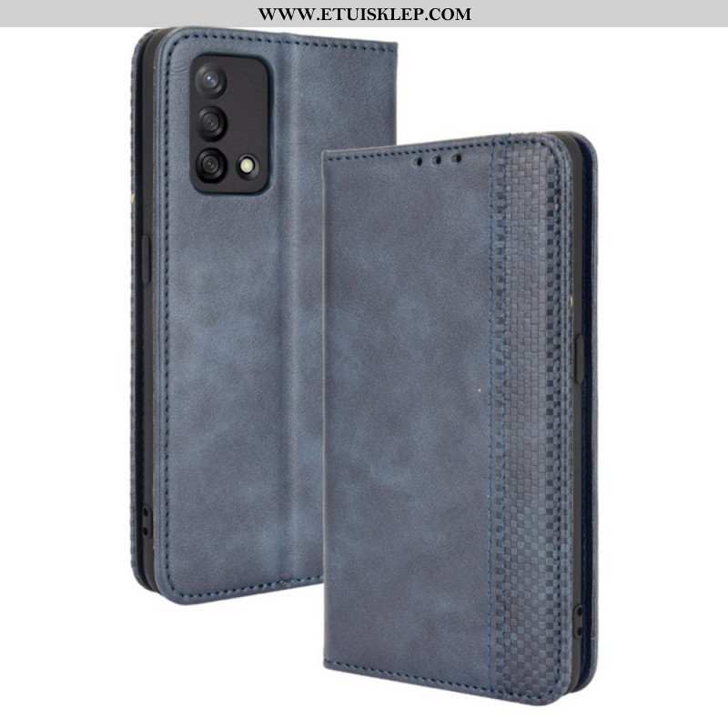 Etui Na Telefon do Oppo A74 4G Etui Folio Stylizowany Efekt Skóry W Stylu Vintage